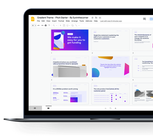 Gradient pitch in google slides